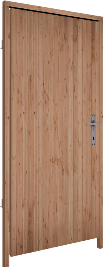 Douglas Rhombus triple poort met verticale planken 90 x 195 universeel (incl. beslag)