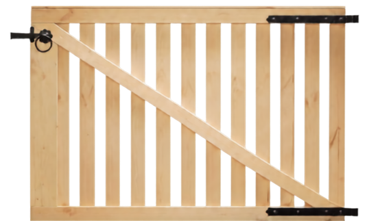 Caballero Wood® tuinpoortje Alex 100 x 60 cm hoog links inclusief hang en sluitwerk zwart