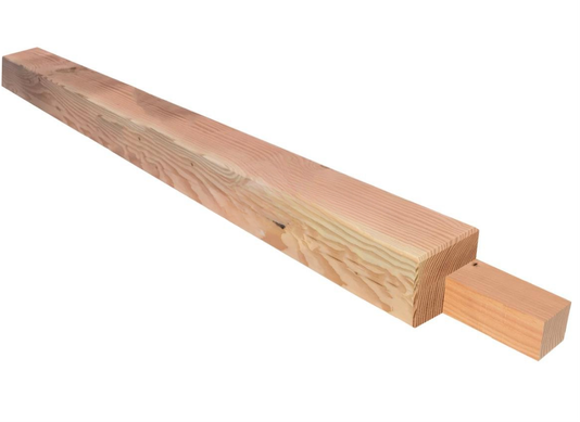 Hoekstaander 120x120x2345mm met keep 45x145mm