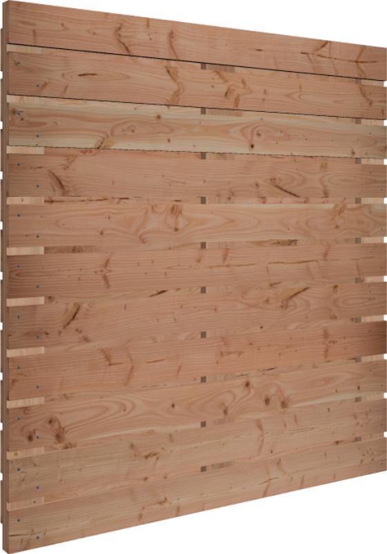 Douglas tuinscherm 24 planks (21+3) recht horizontaal 220x180 cm