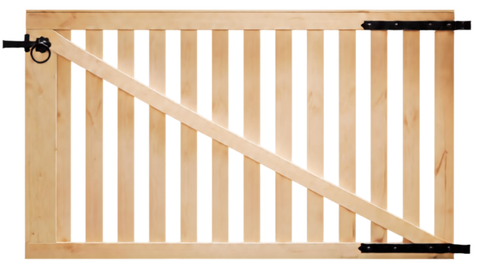 Caballero Wood® tuinpoortje Alex 100 x 70 cm hoog rechts inclusief hang en sluitwerk zwart