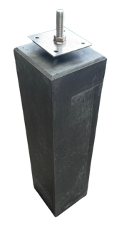 Betonpoer antraciet glad TH-02 150x150x580mm incl. RVS stelanker