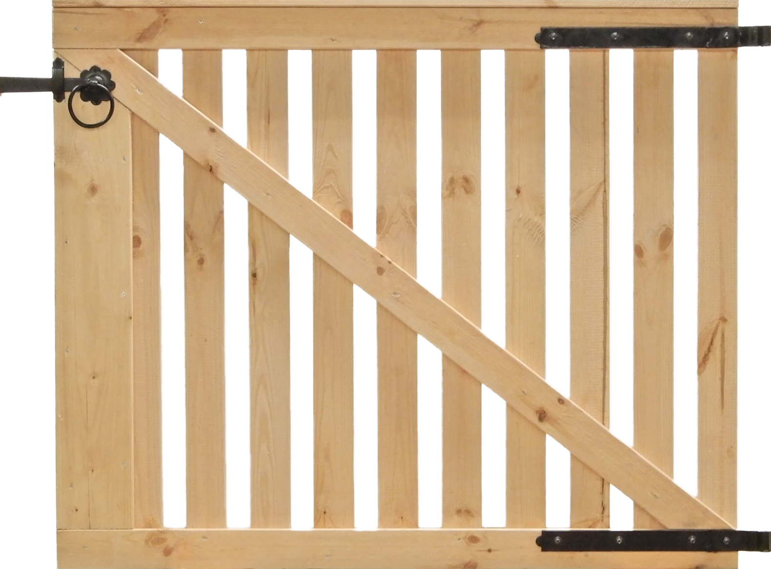 Caballero Wood® tuinpoortje Alex 100 x 100 cm hoog rechts inclusief hang en sluitwerk zwart