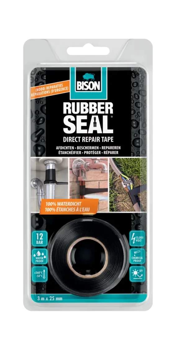 BISON RUBBER SEAL DIRECT REPAIR TAPE 25MMX3MTR