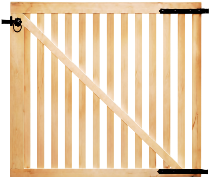 Caballero Wood® tuinpoortje Alex 100 x 80 cm hoog rechts inclusief hang en sluitwerk zwart