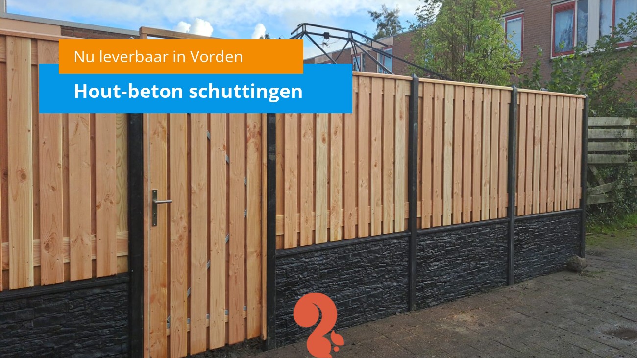 Hout-beton schutting Vorden